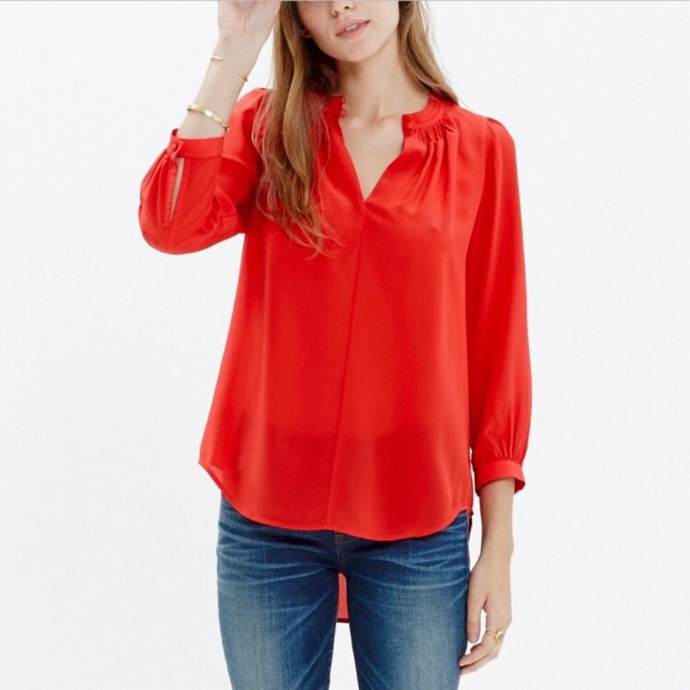 NWT Madewell Silk Memory Blouse